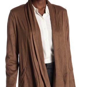 NWT Liverpool Jeans Brown Faux Suede Cardigan XL